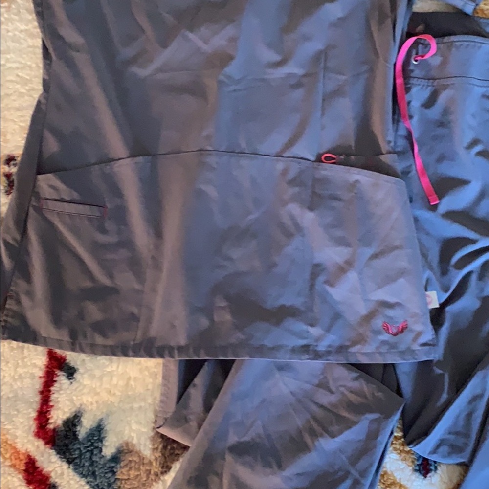 Smitten, Gray, medium scrub set